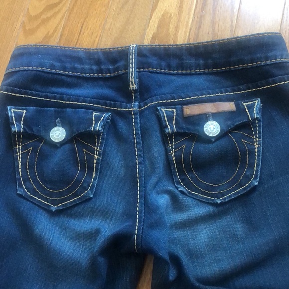 True religion flare low rise jeans, size 25 - Picture 5 of 9